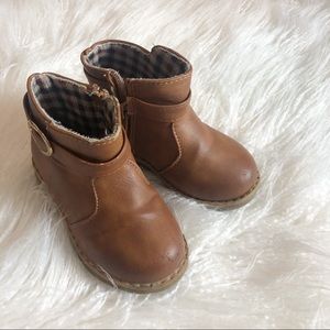 Blue Berry 6 Brown Plaid Toddler Girl Boots
